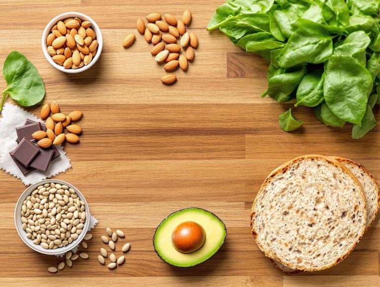 Magnesiummangel kann mit kürbiskernen und avocados behoben werden.