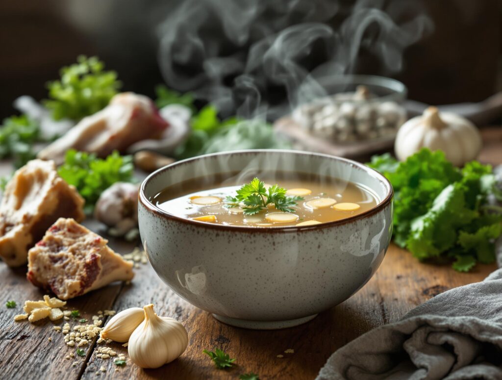 Superfoods wie knockenbrühe mag nicht jeder ist aber sehr gesund für knochen